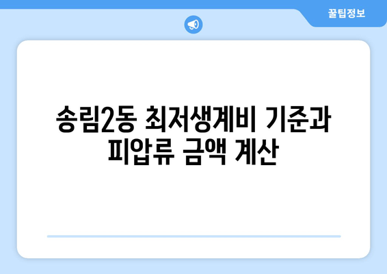 송림2동 최저생계비 기준과 피압류 금액 계산