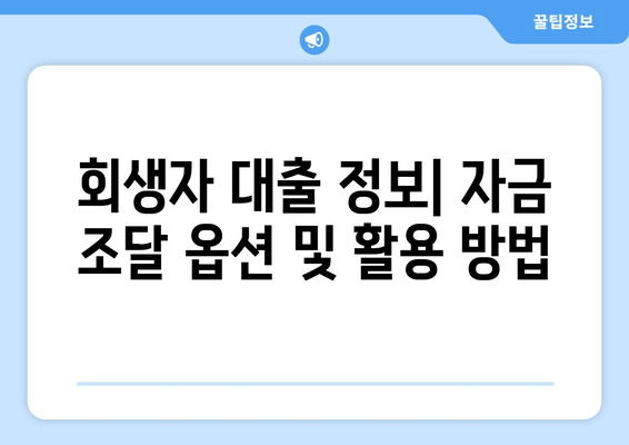 회생자 대출 정보| 자금 조달 옵션 및 활용 방법