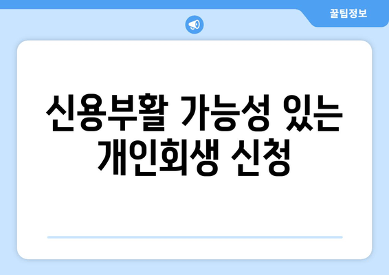 신용부활 가능성 있는 개인회생 신청