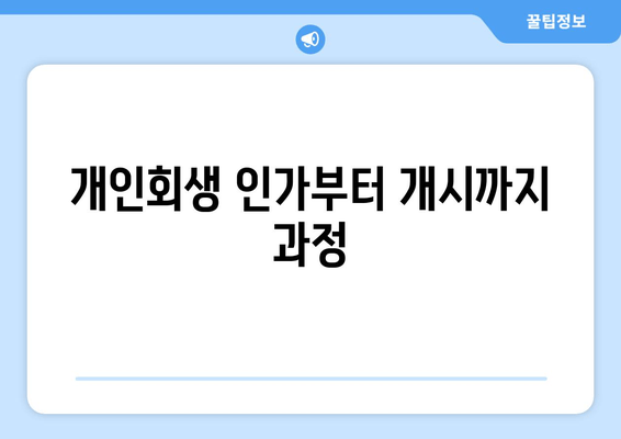 개인회생 인가부터 개시까지 과정