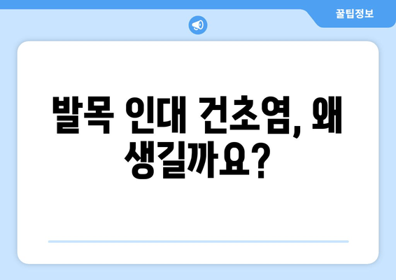 발목 인대 건초염| 원인, 증상, 그리고 효과적인 완화 방법 | 통증 완화, 운동, 재활