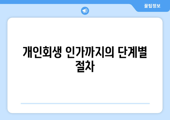 개인회생 인가까지의 단계별 절차