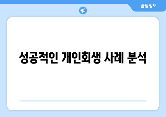 성공적인 개인회생 사례 분석