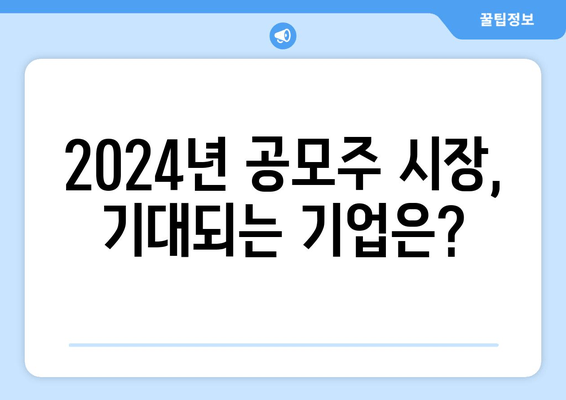 2024년 공모주 일정 & 기업별 모집 일자 총정리 | IPO 일정 한눈에 보기