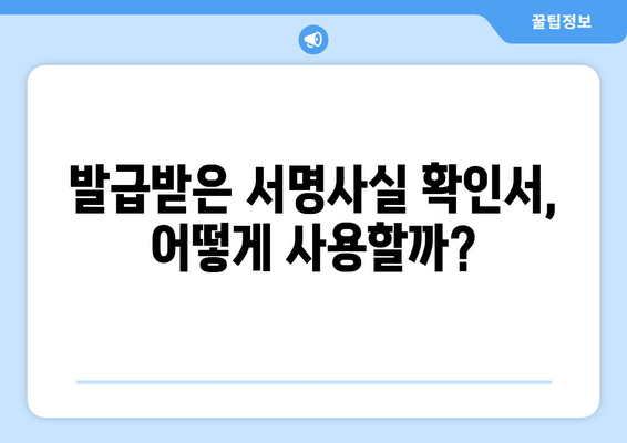 본인 서명사실 확인서, 인터넷으로 간편하게 발급받는 방법 | 온라인 발급, 필요 서류, 주의 사항