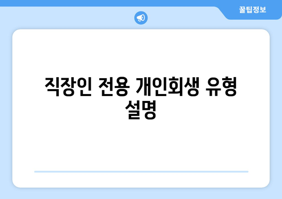 직장인 전용 개인회생 유형 설명