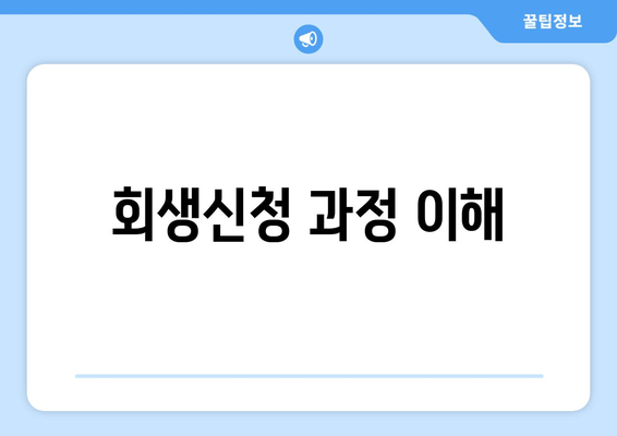 회생신청 과정 이해