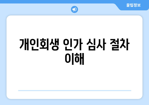 개인회생 인가 심사 절차 이해