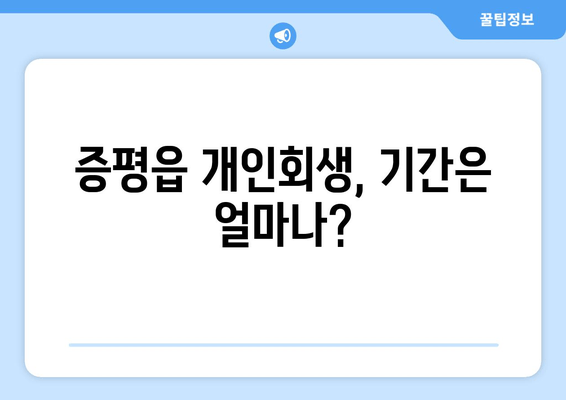 증평읍 개인회생, 기간은 얼마나?