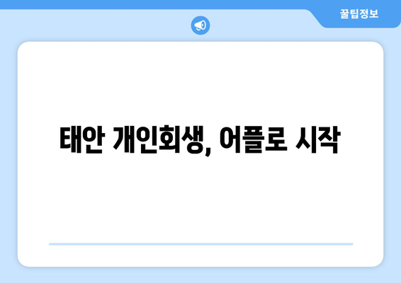 태안 개인회생, 어플로 시작