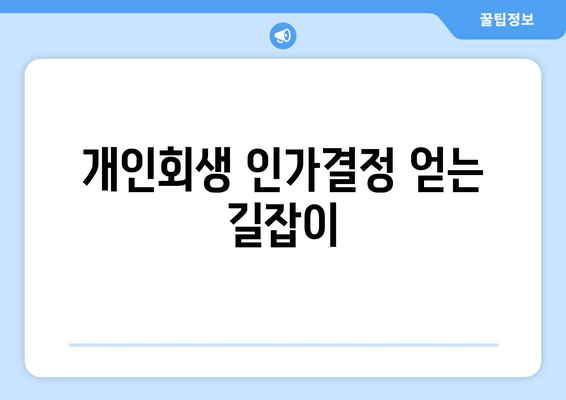 개인회생 인가결정 얻는 길잡이