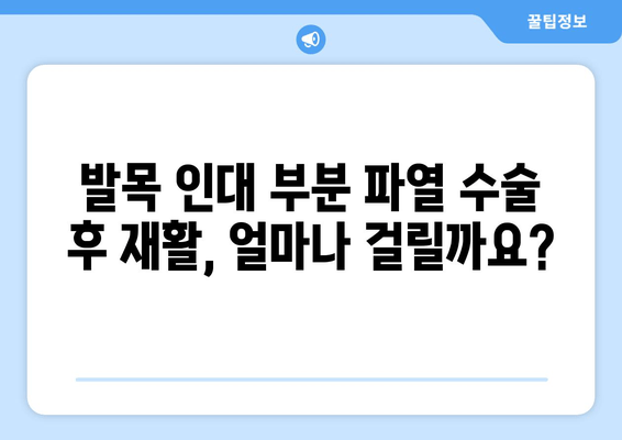 발목 인대 부분 파열, 수술 고려 전 꼭 알아야 할 5가지 | 발목 인대 부분 파열, 수술 결정, 재활, 회복