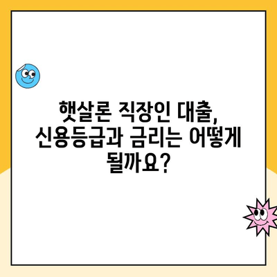 햇살론 직장인 대출 승인 조건 완벽 가이드 | 정부 지원, 신용등급, 금리, 한도, 필요서류