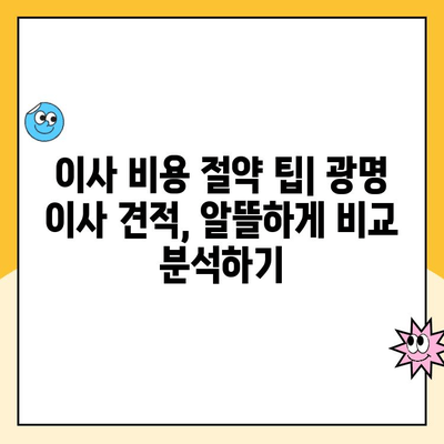 광명 이사 견적 비교 분석| 김병만 파란이사 vs. 지역 업체, 어디가 나에게 맞을까? | 이사 견적, 비용 비교, 이사업체 추천