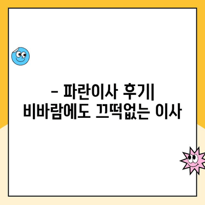 8년 만에 첫 이사| 파란이사 204호, 비오는 날 이사 후기 | 파란이사, 이사 후기, 비오는 날 이사