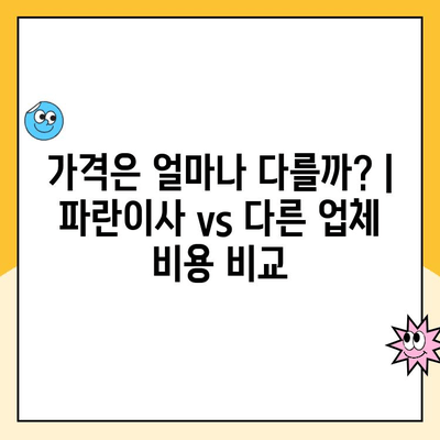 20평 이사, 김병만 파란이사 vs 다른 업체 비교| 꼼꼼하게 따져봐야 할 핵심 차이점 | 이사업체, 비교, 가격, 서비스, 후기