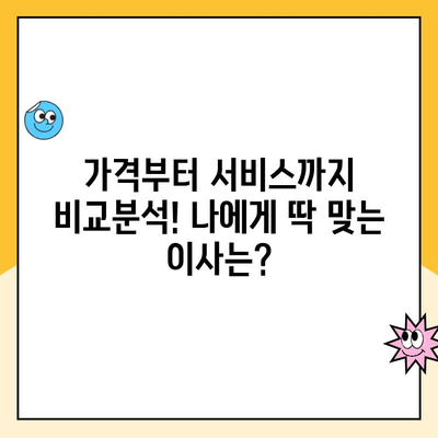 20평 이사, 어디로 맡길까? 김병만 파란이사 vs YES2424 vs 영구크린 비교분석 | 이사업체 추천, 가격, 서비스 비교