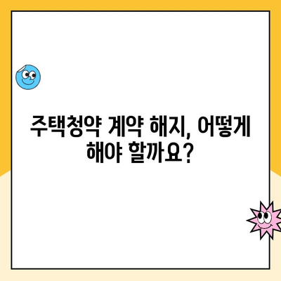 주택청약 해지, 이것만 알면 낭비 없이 해결! | 주택청약, 해지, 주의사항, 환불, 계약