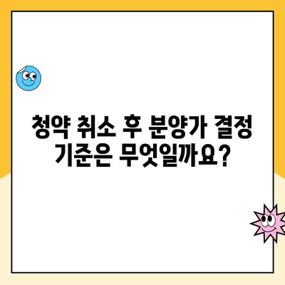 청약취소 후 주택 분양가 결정, 어떻게 이루어질까요? | 청약 취소, 분양가, 계약 해제, 주택 청약