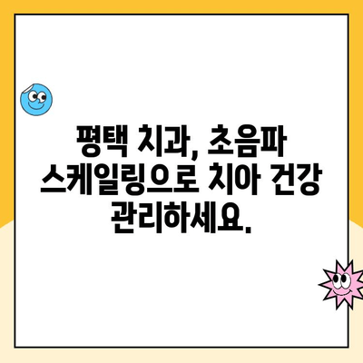 평택 치과 추천| 지속적인 치아 건강을 위한 초음파 스케일링의 모든 것 | 스케일링, 치아 건강, 평택 치과, 치주 질환 예방