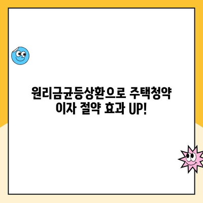 주택청약 이자 줄이는 비법! 원리금균등상환으로 저렴하고 효율적인 납입 관리 | 주택청약, 이자 절감, 납입 방법, 원리금균등상환