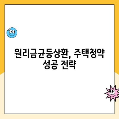 주택청약 원리금균등상환, 내게 맞는 선택인가요? | 주택청약, 원리금균등상환, 금리 비교, 월납입금 계산