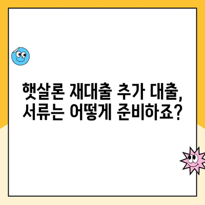 햇살론 재대출 추가 대출 신청, 자격부터 절차까지 완벽 가이드 | 햇살론, 재대출, 추가대출, 신청 방법