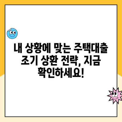 변동금리 주택대출 조기 상환, 지금이 적기일까요? | 금리 변동, 상환 전략, 재테크