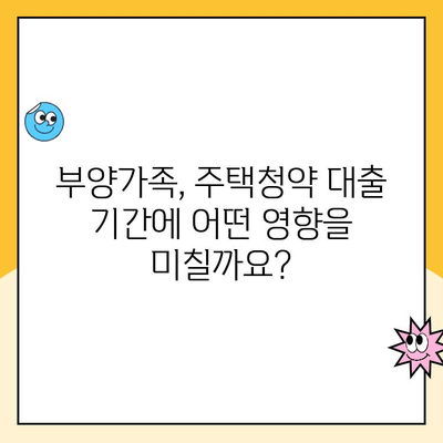 부양가족 기준 주택청약 대출기간 설정 방법| 자세한 가이드 | 주택청약, 대출기간, 부양가족, 주택금융공사