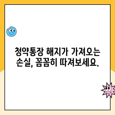 주택청약통장 철회, 신중한 결정을 위한 완벽 가이드 | 청약통장 해지, 주택청약, 청약 자격, 주택 구매 계획