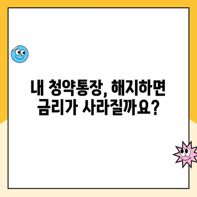 주택청약통장 해지, 청약금리 손해는? | 해지 전 꼭 확인해야 할 사항