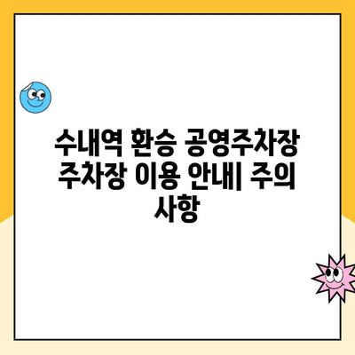 수내역 환승 공영주차장 주차 요금 & 자리 안내 | 주차 정보, 요금표, 할인 정보