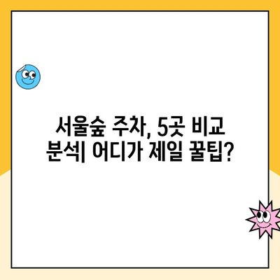 서울숲 주차 꿀팁| 5곳 주차장 비교 & 주차 요금 정보 | 서울숲 주차, 공영 주차장, 주차 팁, 주차 요금