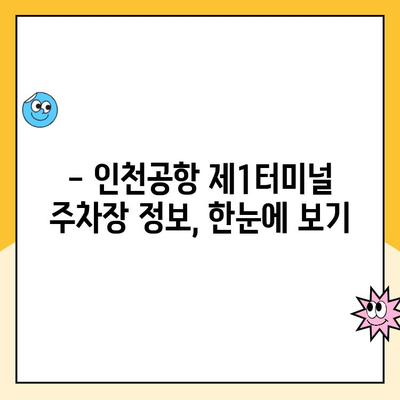 인천공항 제1여객터미널 장기주차 대행 예약| 요금, 방법, 주차장 정보 총정리 | 주차대행, 장기주차, 인천공항