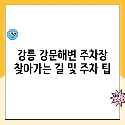 강릉 강문해변 공영 주차장 요금 정보| 주차비용 & 이용 안내 | 강릉 여행, 주차 정보, 해변 주차