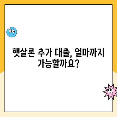 직장인 햇살론 추가 대출, 승인 한도는 얼마나? | 햇살론 추가 대출, 한도 확인, 대출 조건, 승인 가능성