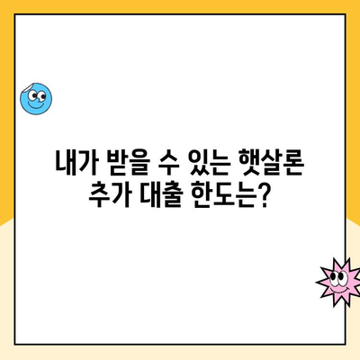 직장인 햇살론 추가 대출, 승인 한도는 얼마나? | 햇살론 추가 대출, 한도 확인, 대출 조건, 승인 가능성