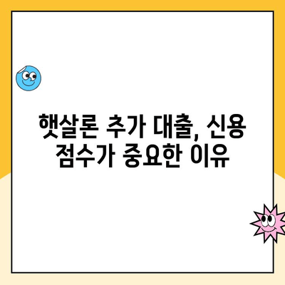 햇살론 신용 점수로 추가 대출 가능할까요? 신청 방법 총정리 | 햇살론, 신용대출, 추가대출, 대출조건