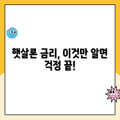 햇살론 대출 금리 비교 분석| 전문가의 시각으로 알아보는 최저 금리 전략 | 햇살론, 대출 금리, 비교 분석, 전문가 분석