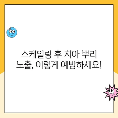 스케일링 후 치아 뿌리 노출, 이렇게 예방하세요! | 치아 뿌리 노출 원인, 스케일링 주기, 치아 관리 팁