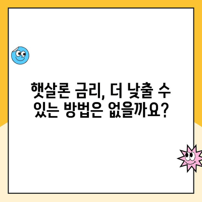 햇살론 대출 금리 예측| 최신 금리 동향과 변동 요인 분석 | 햇살론, 금리 추세, 대출, 금융