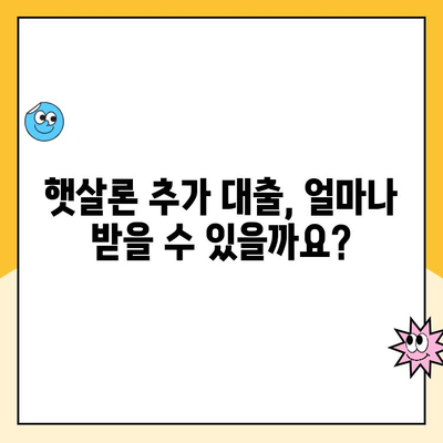 직장인 햇살론 추가 대출 한도, 승인 가능 여부 확인부터 최대 한도까지! | 햇살론 대출, 추가 대출, 승인 기준, 한도 조건, 대출 방법