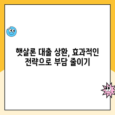 햇살론 대출 금리 최적화| 대환 시 놓치지 말아야 할 핵심 전략 | 햇살론, 대환대출, 금리 비교, 대출 상환