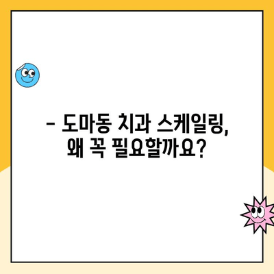 도마동 치과 스케일링| 꼭 필요할까요? | 도마동 치과, 스케일링, 치주질환 예방, 치아 건강