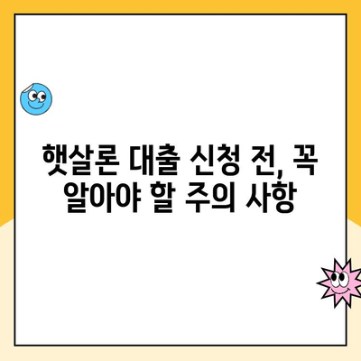 개인회생 중 햇살론 대출 신청, 가능할까요? | 개인회생, 햇살론, 대출 가능 여부, 신청 방법, 주의 사항