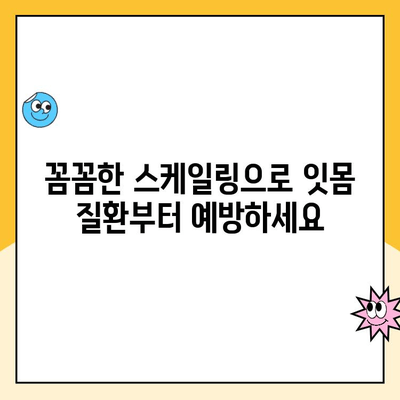 부천상동 치과, 연 1회 스케일링으로 발치 위험 줄이세요! | 치주질환 예방, 건강한 치아 관리