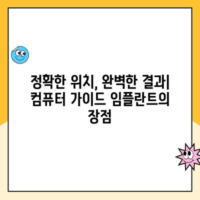 컴퓨터 가이드 임플란트| 최소 침습, 빠른 회복 | 치과, 임플란트, 수술, 회복