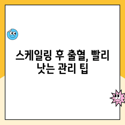 사우역 스케일링 후 출혈, 이렇게 해결하세요! | 치과, 출혈, 관리 팁, 응급처치