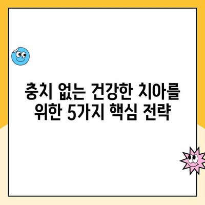 치과 충치 예방 계획| 건강한 미소 유지하기 위한 5가지 핵심 전략 | 충치 예방, 치아 관리, 구강 건강