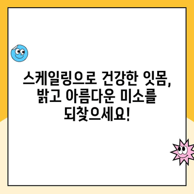 스케일링이 잇몸 건강에 미치는 놀라운 효과 | 잇몸 질환 예방, 치아 건강 관리, 스케일링의 중요성